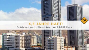 4,5 Jahre Haft! Präsident prellt Eigentümer um 88.000 Euro