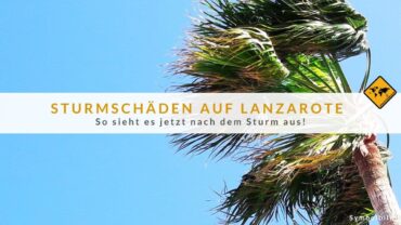 Sturm Nuria auf Lanzarote: Eingestürzter Flutlichtmast (Video)