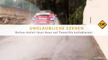 Teneriffa Rallye außer Kontrolle: Haus stürzt bei Unfall ein! (Video)