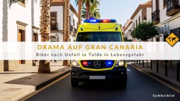 Unfall in Telde: Motorradfahrer (30) nach Sturz schwer verletzt